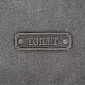 Insegna informativa in ghisa di forma rettangolare Toilette, dimensioni 3,2x11,5 cm, set di 10 pz.