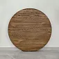 Plateau de table rond en chêne huilé couleur bronze, épaisseur 4 cm, diamètres 60 cm, 80 cm, 100 cm
