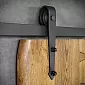 Sistem de usi glisante, pentru usi cu un singur canat de pana la 130 kg, lungime 200 cm, negru, montat pe perete