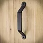 Schiebetür Metall Pullhandtak aus Stol, schwaarz Faarf, Héicht 25,4 cm, Gewiicht 300 Gramm, Set vu 6 Stéck