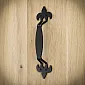 Schuifdeur metalen trekkracht van staal, kleur zwart, set van 4 stuks, hoogte 27,5 cm, gewicht 250 gram