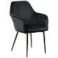 Restaurant chairs with armrests, 9020, black, black frame, set of 4 chairs