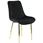 Restaurant chairs, 6020, black, gold-plated frame, set of 4 chairs