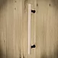Fa és acél tolóajtó húzófogantyú, magassága 60 cm, súlya 530 gramm, 3 darabos készlet.