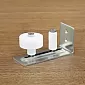 Gulvguide for skyvedører A.CZ-018 Hvit, sett med 4 stk. settene