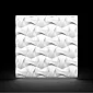 3D dekoratīvie sienu polistirola paneļi Plexus, 60x60cm, baltā krāsā, krāsojami, komplektā 12 gab. (4.32 m2)