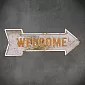decoratief-wandbord-welcome-pijl-afmeting-45x16-cm