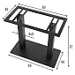 Base per tavolo doppia in acciaio 80x40 cm, nera, altezza 72 cm