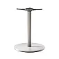 Perna central redonda em aço inoxidável, para tampos de mesa até 120 cm, polida ou mate
