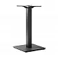Central bordbensbord i metal af stål, firkantet fod, sort, grå eller hvid farve, til bordplade op til 80x80 cm