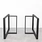 Picioare masive de masă metalice în formă de T cu șuruburi, dimensiuni 80x71x35 cm, set 2 buc.