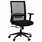 Bürostuhl, drehbarer Computerstuhl, verstellbarer Stuhl mit Netzrückenlehne, Riverton M/H 2, schwarze Farbe