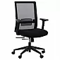 Irodai szék, forgó számítógépes szék, állítható szék hálós háttámlával, Riverton M/H 2, fekete szín