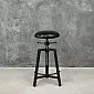 Gepolsterten verstellbaren Hocker, Material Stolz-Holz, variabel Héicht 57-80 cm