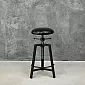 Klädd justerbar pall, material stål-trä, justerbar höjd 57-80 cm