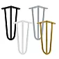 Tischbeine Hairpin, aus drei Stäben mit 10 mm Durchmesser, Höhe 30 cm - Set mit 4 Beinen, Farben: Schwarz, Weiß, Grau, Gold