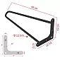 Pieds élégants type Hairpin pour table basse constitués de deux tiges en acier de diamètre 12 mm, hauteur 43 cm, lot de 4 pieds, coloris disponibles noir, blanc, gris, or