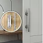 Elegant sliding door handle in silver color or black color, set of rail handle and flat handle no milling, total length 30 cm