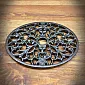 Coixinet decoratiu de ferro colat resistent a la calor per a olles calentes amb forma ovalada, dimensions 17,5 x 23 x 1,6 cm, conjunt de 2 peces
