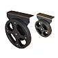 Rotelle per mobili in acciaio con diametro di 12 cm / 20 cm, set da 2 pezzi