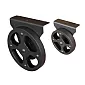 Ruedas para muebles de acero con un diámetro de 120 mm o 200 mm, juego de 2 piezas