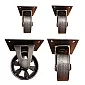 Dekorative møbelhjul Elegance laget av stål, høyde 100 mm (4 stk)