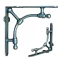 Suport raft decorativ din fontă, dimensiune 195x185 mm, 2 buc.