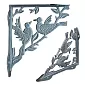 Support d'étagère en fonte, support avec hauteur 22 cm et profondeur 18 cm, support décoratif 