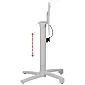 Central bordfod af aluminium med justerbar højde, sort, grå eller hvid farve, højde 73-113 cm