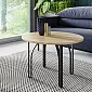 Elegantní konferenční stolek kulatého tvaru o výšce 47 cm, průměru 75 cm s vysoce odolným laminovaným povrchem v různých barvách