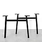 Steel table legs Light H-shape, black colour, height 71 cm, width 82 cm, 2 pcs set