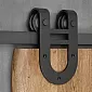 Rail de porte coulissante à un vantail pour portes en bois 