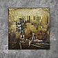 Pictura metalica 3D, golf in inaltime, 100x100cm