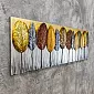 Decoração de parede 3D em metal, floresta, 56x180 cm