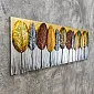 Decoració de paret metàl·lica 3D, bosc, 56x180 cm