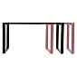 Estructura de mesa de acero tipo O, longitud regulable de 100 a 160 cm, ancho 60 cm, color negro, blanco o gris