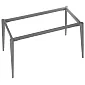 Classic steel trapezium table frame in black or grey colour, height 72.2 cm, dimensions 135 cm x 74 cm
