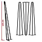 Schwarze Hairpin-Tischbeine für Stehtisch oder Konsole, Höhe 105 cm, drei Stangen mit Durchmesser 12 mm, Set mit 4 Tischbeinen