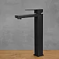 Moderns minimālistisks nerūsējošā tērauda jaucējkrāns, augstums 30,5 cm, snīpi garums 14 cm, krāsa: melna