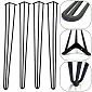 Hairpin Tischbeine für Stehtisch oder Konsole, Höhe 105 cm, drei Stangen mit Durchmesser 12 mm, Farbe schwarz oder weiß, 4er Set Tischbeine