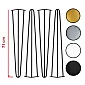 Picioare decorative din metal în ac de păr - diametru bară Ø10 mm, înălțime 71 cm - set de patru picioare