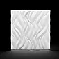 Pannelli decorativi da parete in polistirolo Warmth, dimensioni 60x60cm, colore bianco, verniciabili, set da 12 pezzi