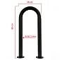 Aparcament exterior per a bicicletes de metall, d'acer, color negre, dimensions 80x36 cm