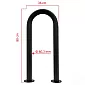 Portabici da esterno in metallo per biciclette in acciaio, colore nero, dimensioni 80x36 cm