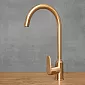 Rostfri kran, höjd 39 cm, piplängd 17,5 cm, färg: Antik brons