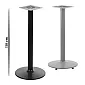 Centraal metalen tafelonderstel voor barhoogte tafels, zwarte of grijze poederlak, hoogte 110 cm