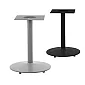 Pied de table central en métal en acier, hauteur 72 cm, coloris noir ou gris, diamètre base 57 cm