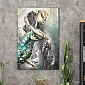 Artă de perete metalic 3D „Dragostea de cuplu în dansul pasiunii Tango”, dimensiuni 70x120cm
