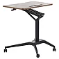 Table with adjustable height, table height 73.5 - 104 cm, base width 71 cm, surface dimensions 72x48 cm, different color combinations