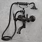 Mitigeur d'eau de bain en laiton, mural, hauteur 340 mm, avec 200 mm, couleur : noir